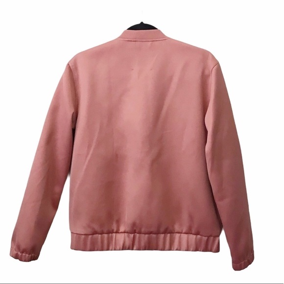 Samsoe & Samsoe Sonya Pink Satin Bomber Jacket NWT Medium - Picture 2 of 8